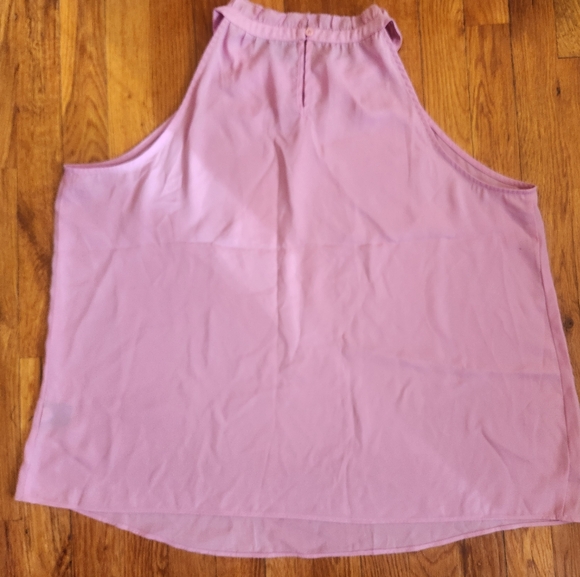Apt. 9 Pleated Ruffle Neck Mauve Pink Sleeveless Shirt - Picture 2 of 14